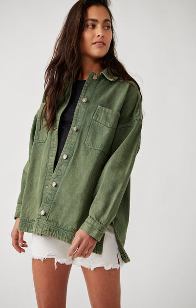 Save Khaki's Snap Front Jacket is Made From Garment-Dyed Twill-Back Terry