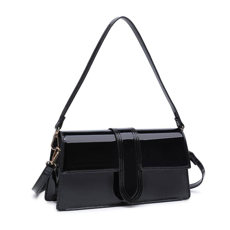 Violet - Patent Crossbody: Black