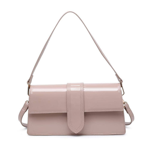 Violet - Patent Crossbody: Natural