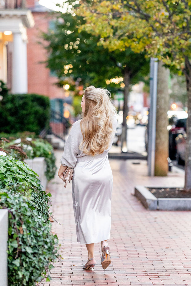 Willow Slip Dress and Sweater - Pewter