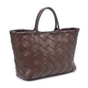 Adeline Woven Tote: Espresso