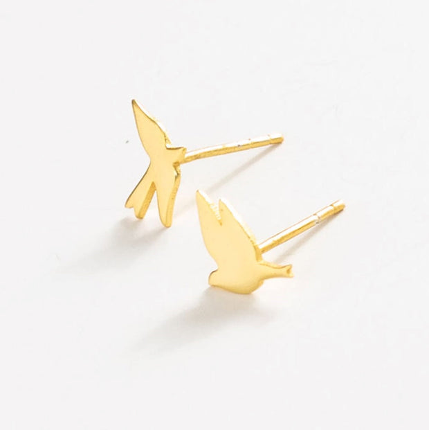 Alice Birds Earrings - Brass