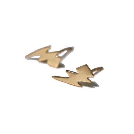 Alice Lightning Earrings - Brass