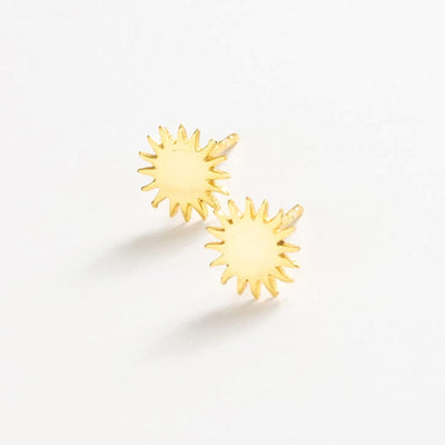 Alice Sunburst Earrings - Brass