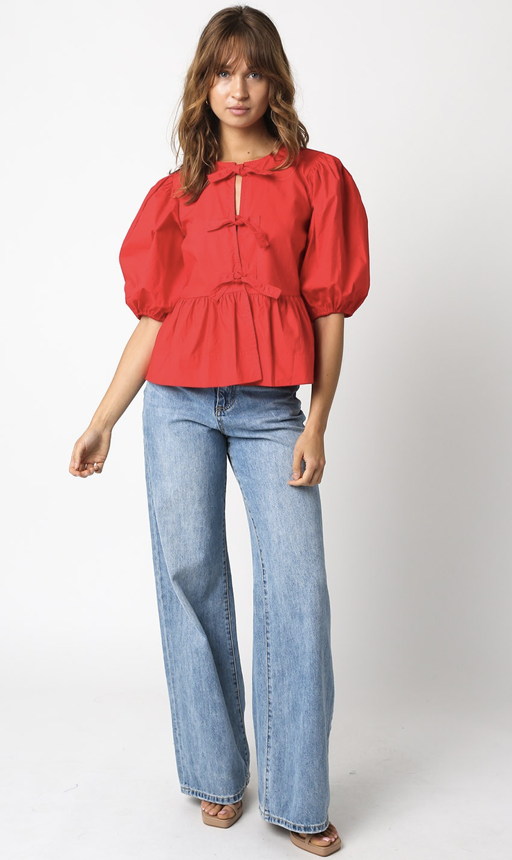 Anika Top - Chili Red