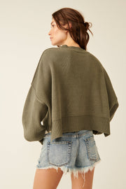 Easy Street Crop Pullover - Moonglow