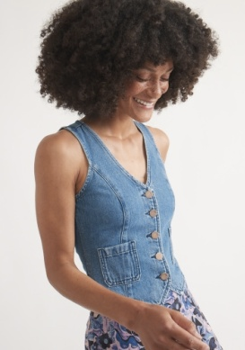 Daisy Denim Vest