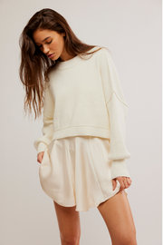 Easy Street Crop Pullover - Moonglow