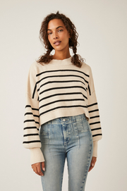 Easy Street Crop Pullover - Black