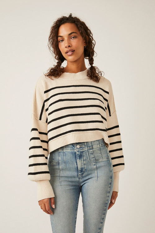 Easy Street Crop Pullover - Moonglow