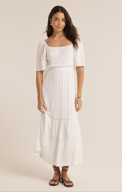 Poppy Midi Dress - White