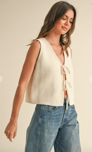 Inez Tied Front Knit Vest