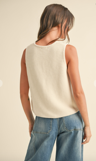 Inez Tied Front Knit Vest