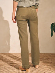 Stretch Terry Patch Pocket Pants - Military Olive