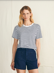 Sunwashed Crew Tee - Regatta Stripe