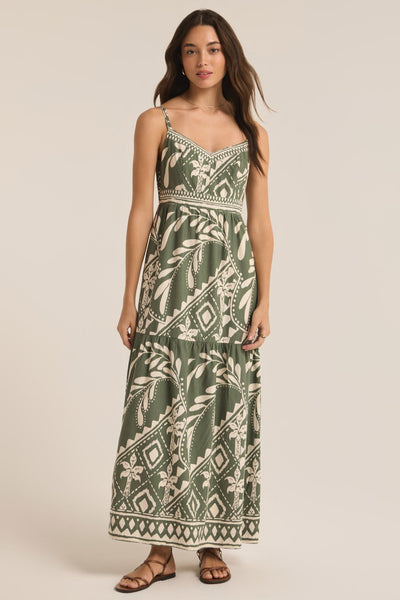 Tazz Midi Dress - Palm Green