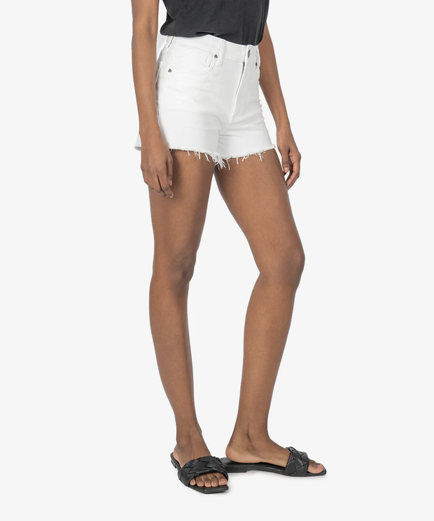 Jane High Rise Long Short - Optic White