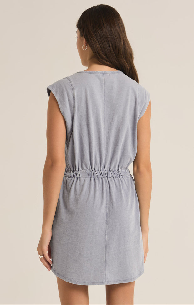 Paxton Knit Denim Dress - Washed Indigo