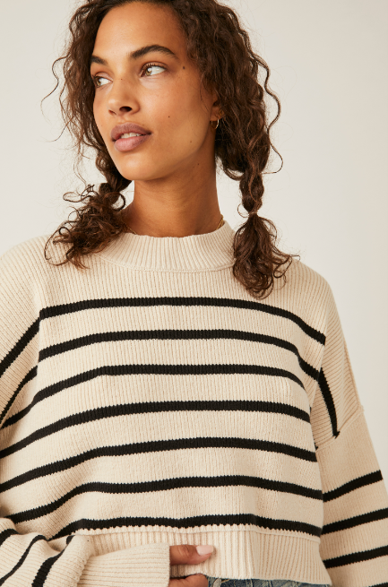 Easy Street Crop Pullover - Moonglow