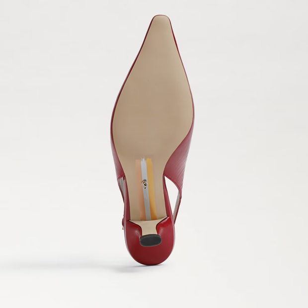 Bianka Slingback Pump- Deep Scarlett