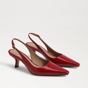 Bianka Slingback Pump- Deep Scarlett