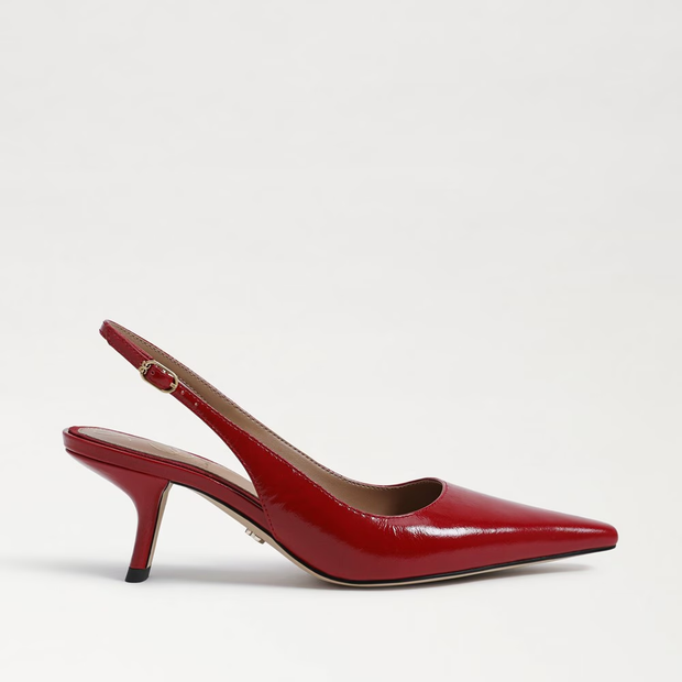 Bianka Slingback Pump- Deep Scarlett