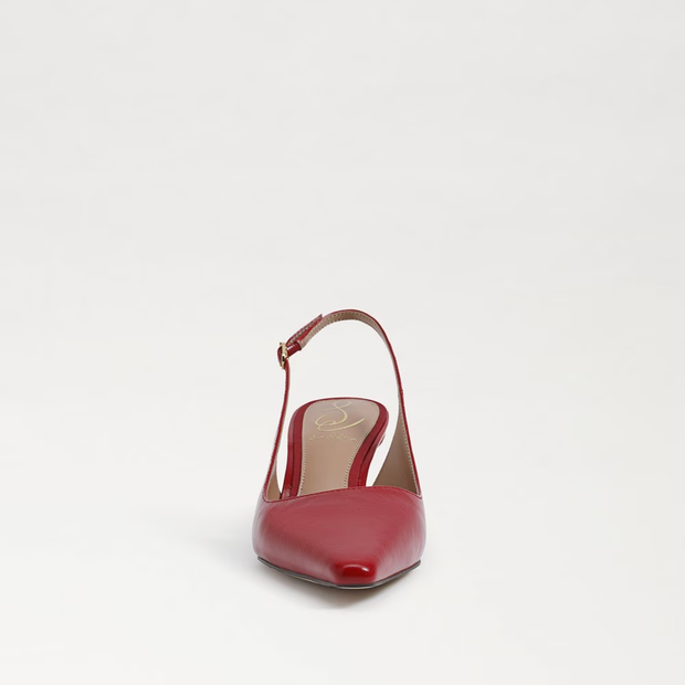 Bianka Slingback Pump- Deep Scarlett