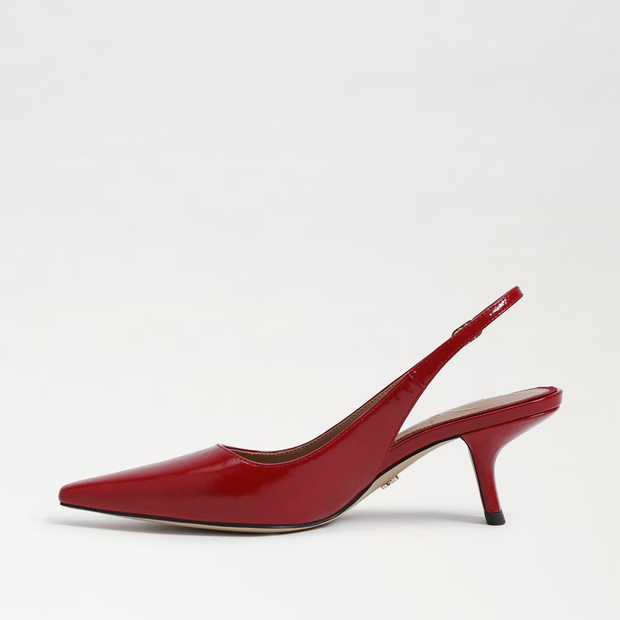 Bianka Slingback Pump- Deep Scarlett