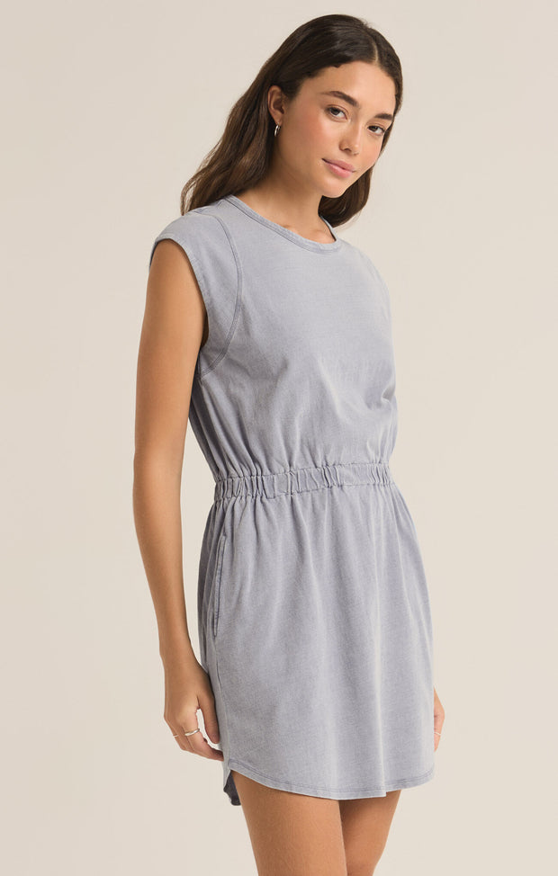 Paxton Knit Denim Dress - Washed Indigo