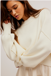 Easy Street Crop Pullover - Moonglow