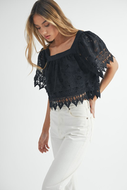 Tessa Lace Top - Black