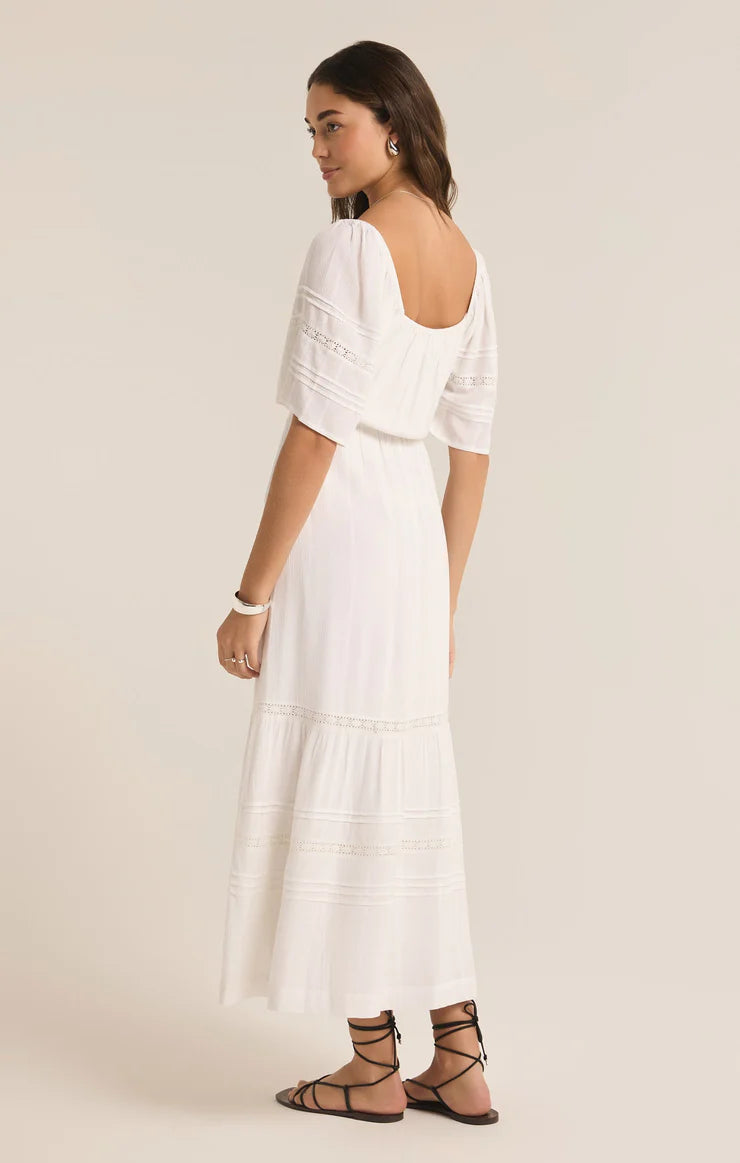 Poppy Midi Dress - White