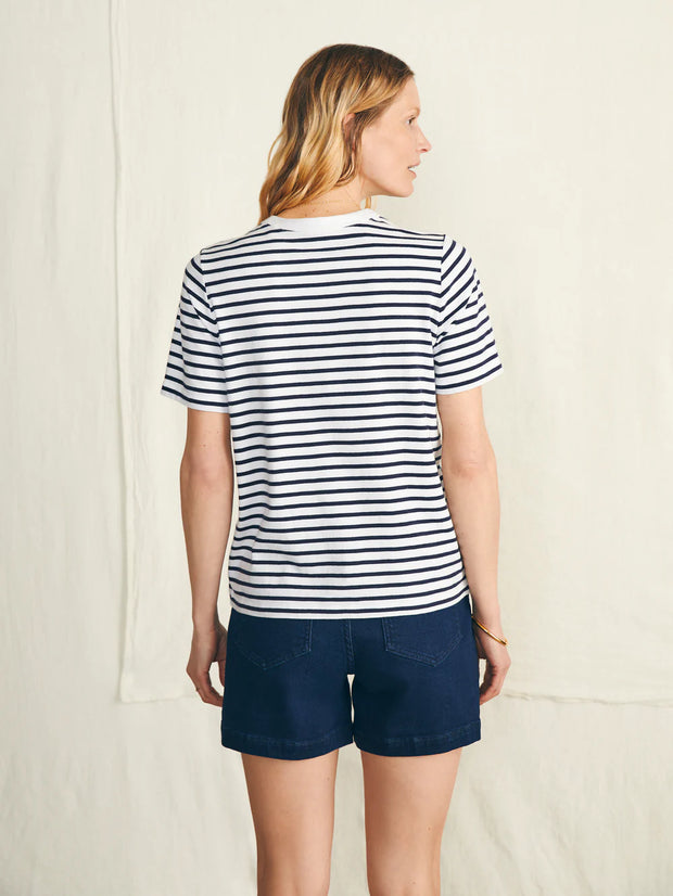 Sunwashed Crew Tee - Regatta Stripe