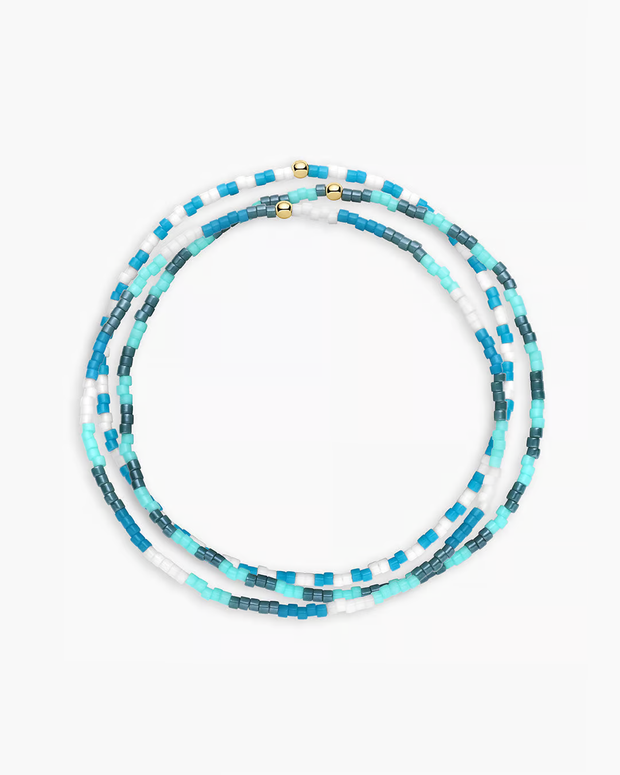 Gigi Stripe Bracelet Set- Laguna