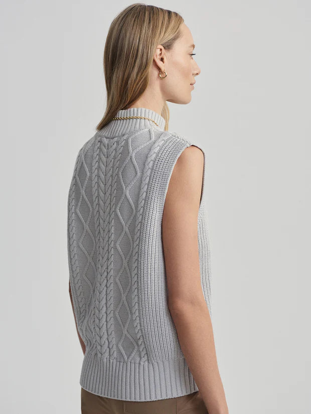 Joilette Roll Neck Vest - Harbor Mist