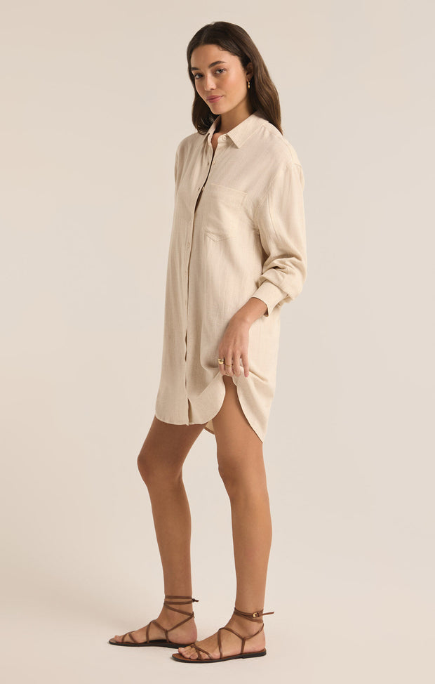 Dover Linen Dress - Flax