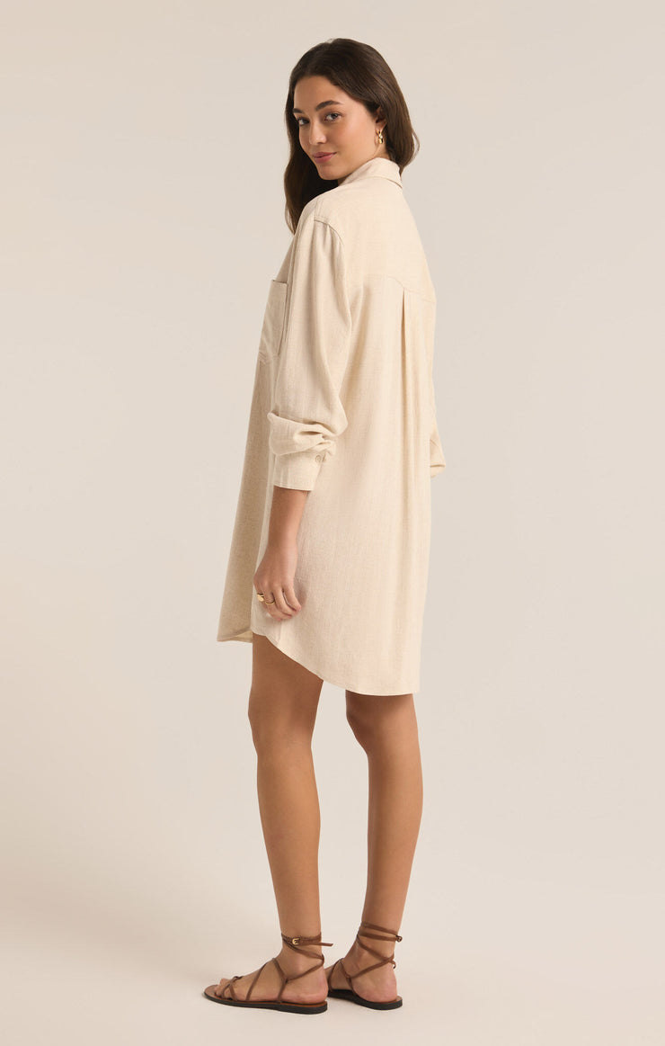 Dover Linen Dress - Flax