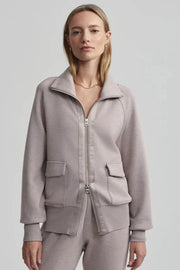 Roxbury Zip Though - Taupe Marl