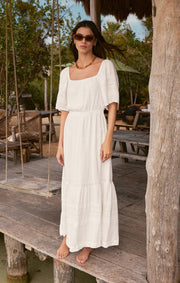 Poppy Midi Dress - White