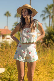 Birdie Embroidered Short and Top Set