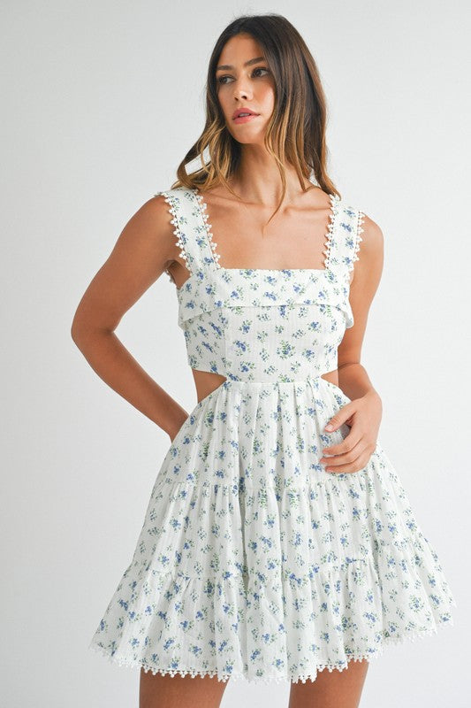 Elodie Floral Tiered Mini Dress