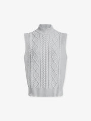 Joilette Roll Neck Vest - Harbor Mist