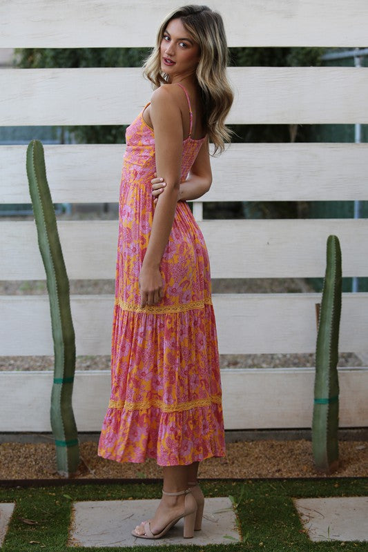 Stevie Cut Out Maxi Dress - Marigold