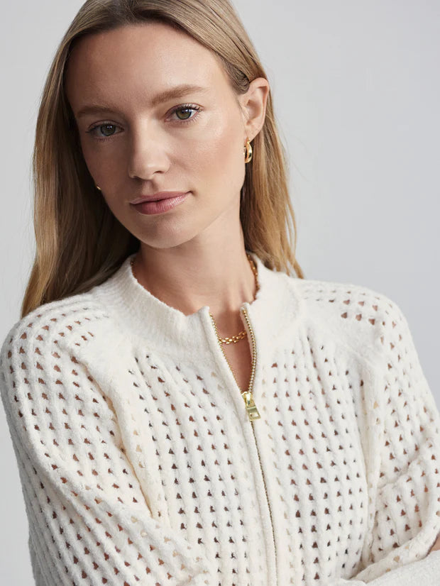 Marta Boucle Knit Jacket - Coconut Milk