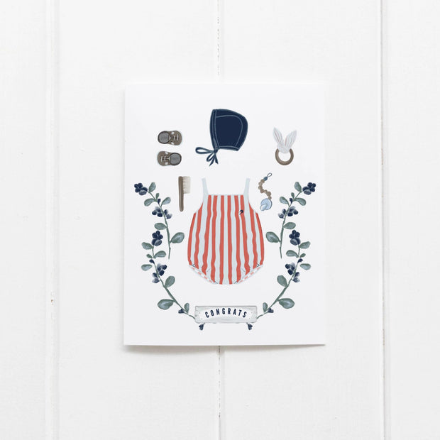 Congrats Baby Flat Lay Card